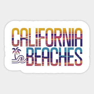 California Beaches: Retro Inspired Summer Vibes and Ocean Dreams Sticker